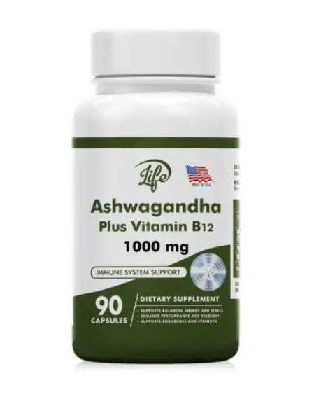 Ashwagandha + Vitamina B12 90 CAPSULAS