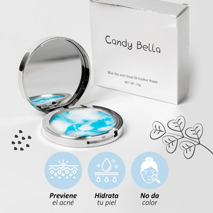 POLVO COMPACTO CANDY BELLA-cobertura mate y acabado luminoso -VIRAL TIK TOK