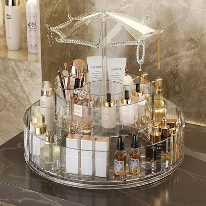 ORGANIZADOR DE MAQUILLAJE Y PRODUCTOS COSMETICOS GIRATORIO DE 360° CON 2