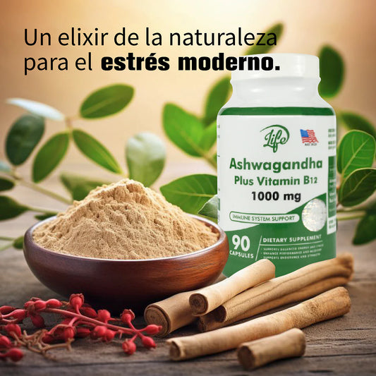 Ashwagandha + Vitamina B12 90 CAPSULAS